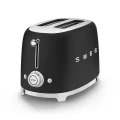 Toster Smeg TSF01BLMEU, 2 kromki, czarny mat
