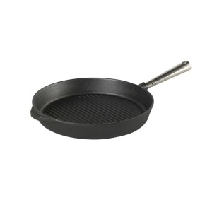 Patelnia grillowa okrągła Skeppshult 28cm stalowa rączka 0028