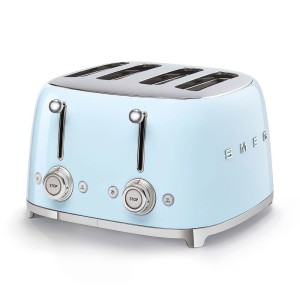 Toster Smeg TSF03PBEU, błękitny, 4 kromki