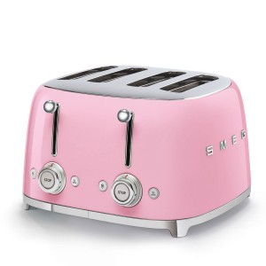 Toster Smeg TSF03PKEU, pastelowy róż, 4 kromki
