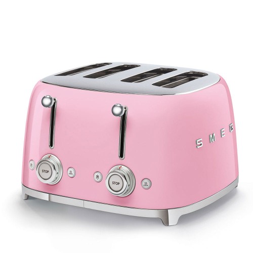 Toster Smeg TSF03PKEU, pastelowy róż, 4 kromki