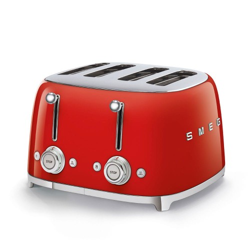 Toster Smeg TSF03RDEU, czerwony, 4 kromki
