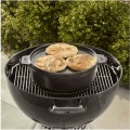 Żeliwny kociołek Weber 2-w 1 Dutch Oven z żeliwną patelnią / pokrywką Griddle, 8857