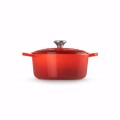 Okrągła Brytfanna Żeliwo Le Creuset 24cm / 4.2L, wiśniowa