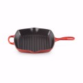Kwadratowa Patelnia Grillowa z Dwoma Uchwytami Żeliwo Le Creuset 26cm, wiśniowa
