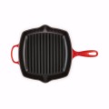 Kwadratowa Patelnia Grillowa z Dwoma Uchwytami Żeliwo Le Creuset 26cm, wiśniowa