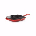 Kwadratowa Patelnia Grillowa z Dwoma Uchwytami Żeliwo Le Creuset 26cm, wiśniowa