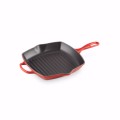 Kwadratowa Patelnia Grillowa z Dwoma Uchwytami Żeliwo Le Creuset 26cm, wiśniowa