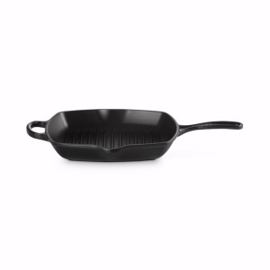 Kwadratowa Patelnia Grillowa z Dwoma Uchwytami Żeliwo Le Creuset 26cm, czarna