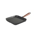 Patelnia grillowa Skeppshult kwadrat 25 cm, drewniana rączka 0029T