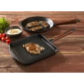 Patelnia grillowa Skeppshult kwadrat 25 cm, drewniana rączka 0029T