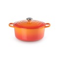 Okrągła Brytfanna Żeliwo Le Creuset 22cm / 3.3L, płomienna