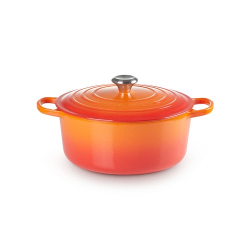 Okrągła Brytfanna Żeliwo Le Creuset 22cm / 3.3L, płomienna