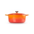 Okrągła Brytfanna Żeliwo Le Creuset 22cm / 3.3L, płomienna