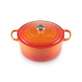 Okrągła Brytfanna Le Creuset Żeliwo Signature Collection 24cm / 4.2L płomienna