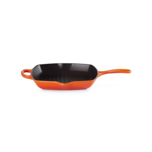Kwadratowa Patelnia Grillowa z Dwoma Uchwytami Le Creuset Żeliwo 26cm płomienna