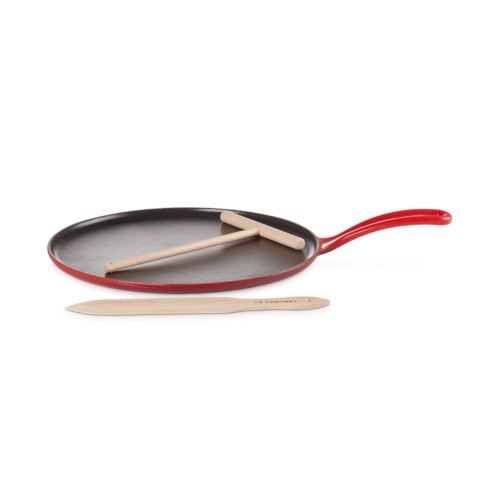 Patelnia do Naleśników Żeliwo Le Creuset 27cm, wiśniowa