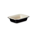 Głęboka Prostokątna Forma do Pieczenia Le Creuset Kamionka 31cm / 1.9L czarny błyszczący