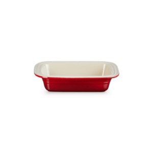 Głęboka Prostokątna Forma do Pieczenia Le Creuset Kamionka 31cm / 1.9L wiśniowa