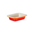 Głęboka Prostokątna Forma do Pieczenia Le Creuset Kamionka 31cm / 1.9L płomienny