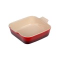 Kwadratowa Forma do Zapiekania Tradycyjna Le Creuset 23cm / 2.8L wiśniowy