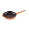 Patelnia z Drewnianą Rączką Żeliwo Le Creuset 28cm, płomienna