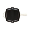 Kwadratowa Patelnia Grillowa z Dwoma Uchwytami Le Creuset Żeliwo 26cm meringue