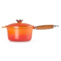 Rondel Le Creuset z Drewnianą Rączką Żeliwo 18cm / 1.8L płomienny