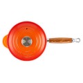 Rondel Le Creuset z Drewnianą Rączką Żeliwo 18cm / 1.8L płomienny