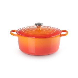 Okrągła Brytfanna Le Creuset Żeliwo płomienna 28cm / 6.7L