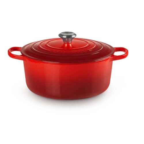 Okrągła Brytfanna Le Creuset Żeliwo wiśniowa 28cm / 6.7L