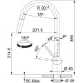 Bateria Franke Leda Neo pull-out Stal szlachetna Franke 115.0590.047