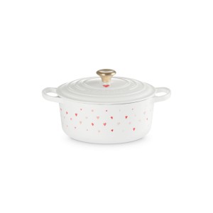 Okrągła Brytfanna Le Creuset Hearts z uchwytem w kolorze jasnego złota Żeliwo 22 cm / 3.3L