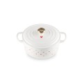 Okrągła Brytfanna Le Creuset Hearts z uchwytem w kolorze jasnego złota Żeliwo 22 cm / 3.3L