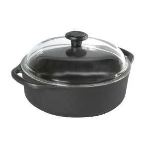 Garnek żeliwny 3l Skeppshult ze szklaną pokrywą 0310