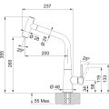 Bateria Franke Icon pull-out spray Czarny Mat 115.0625.190