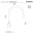 Bateria Schock Hekate 549120 Czarna z wyciąganą wylewką