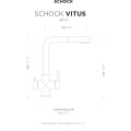 Bateria Schock Vitus 560.120 Puro z wyciąganą wylewką, trójdrożna Linia Studio