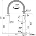 Bateria Franke Pescara Semi-L Stal szlachetna 115.0472.960