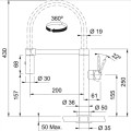 Bateria Franke Pescara Semi-L Stal szlachetna 115.0472.960