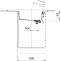 Zlewozmywak Fresno FSG 611-88 Fragranit+ Czarny mat ociekacz odwracalny 114.0633.153