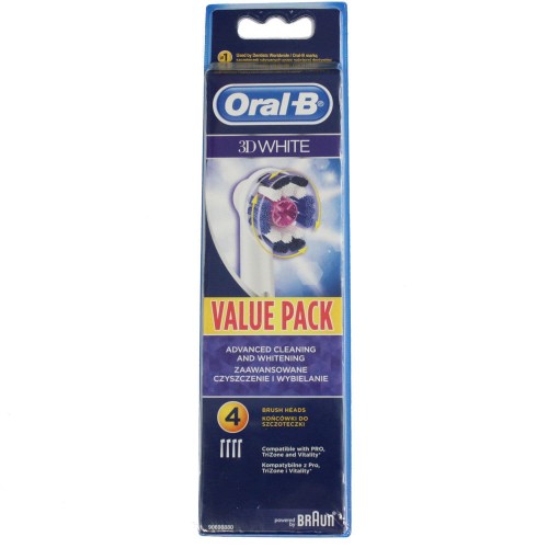 Końcówki do szczoteczki Oral-B EB18-4 3D White