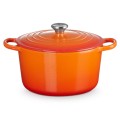 Głęboka okrągła brytfanna Le Creuset Żeliwo 24cm / 5L płomienna