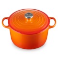 Głęboka okrągła brytfanna Le Creuset Żeliwo 24cm / 5L płomienna