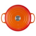 Głęboka okrągła brytfanna Le Creuset Żeliwo 24cm / 5L płomienna