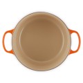 Głęboka okrągła brytfanna Le Creuset Żeliwo 24cm / 5L płomienna