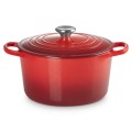 Głęboka okrągła brytfanna Le Creuset Żeliwo 24cm / 5L wiśniowa