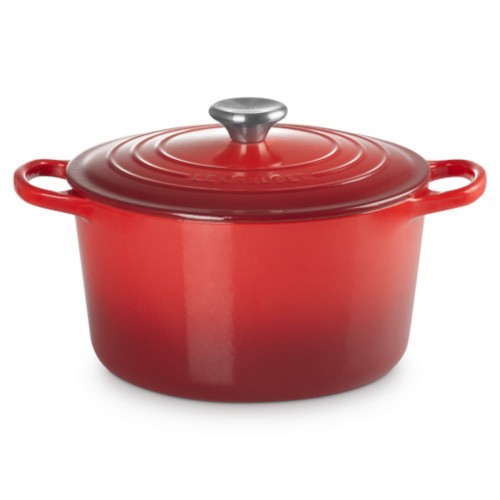 Głęboka okrągła brytfanna Le Creuset Żeliwo 24cm / 5L wiśniowa