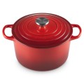 Głęboka okrągła brytfanna Le Creuset Żeliwo 24cm / 5L wiśniowa
