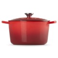 Głęboka okrągła brytfanna Le Creuset Żeliwo 24cm / 5L wiśniowa